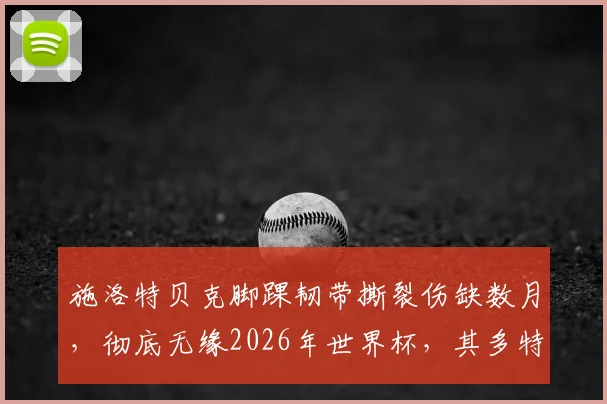 施洛特贝克脚踝韧带撕裂伤缺数月,彻底无缘2026年世界杯,其多特蒙德生涯受影响几何?